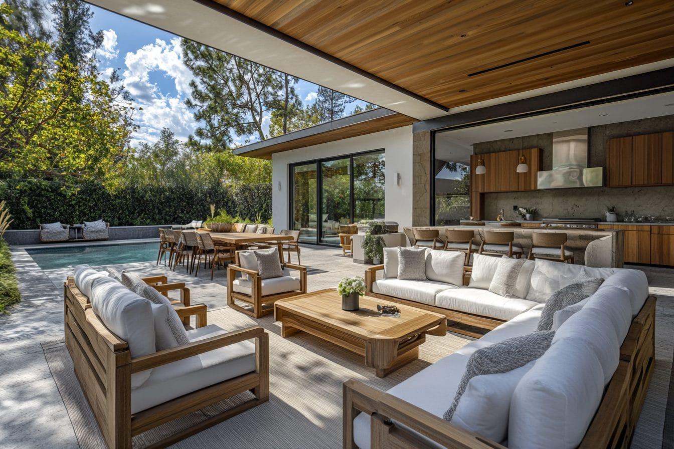 Outdoor living space design by Rockin T Construction
